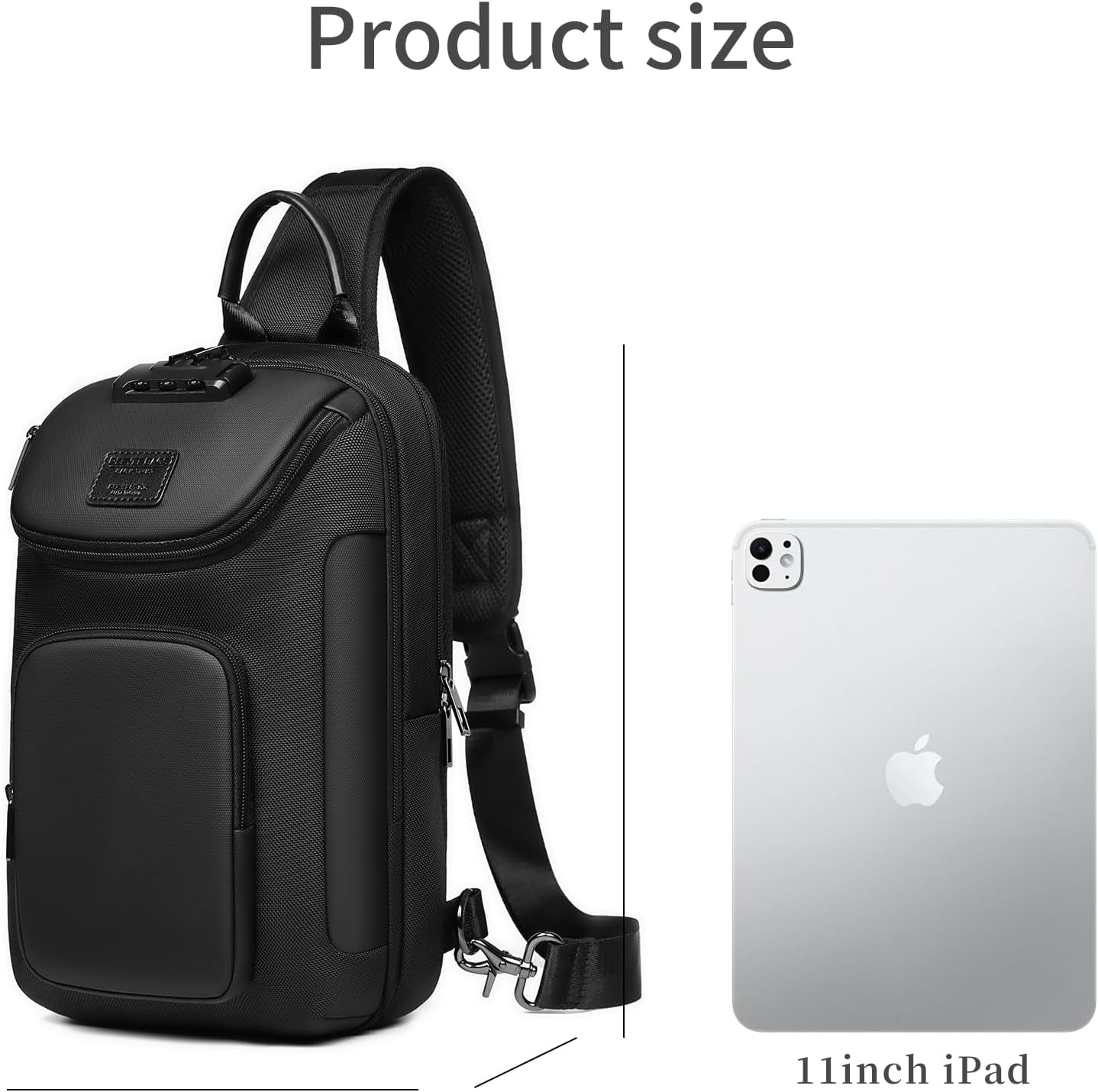 Sling Backpack Crossbody Rucksack for Men - Casual Daypack in Gray