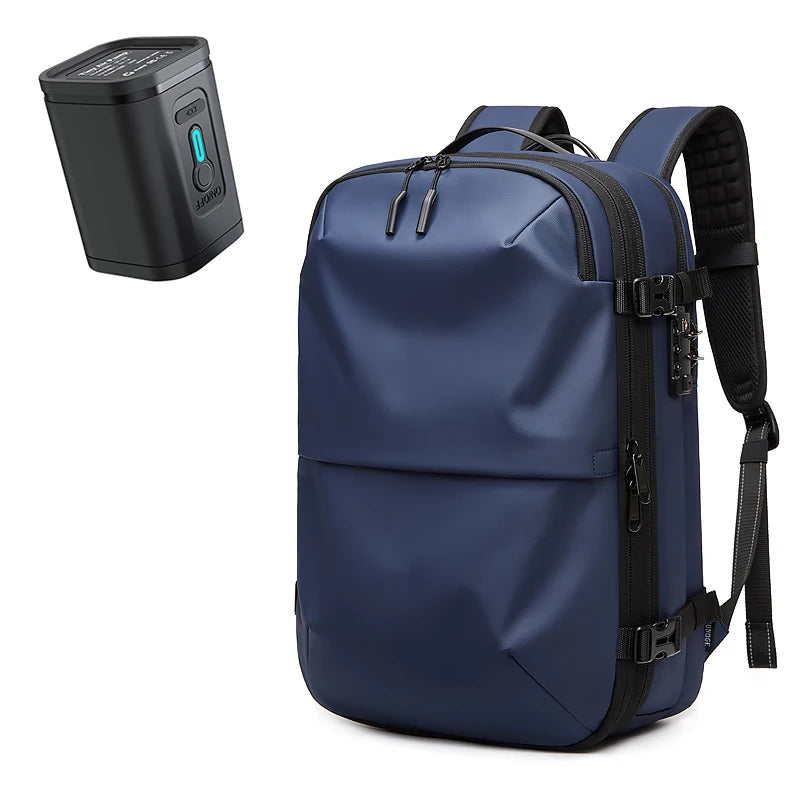 Men's Travel Backpack with Vacuum Compression - 17-Inch Laptop Business Backpack with Large Capacity for School and Hiking