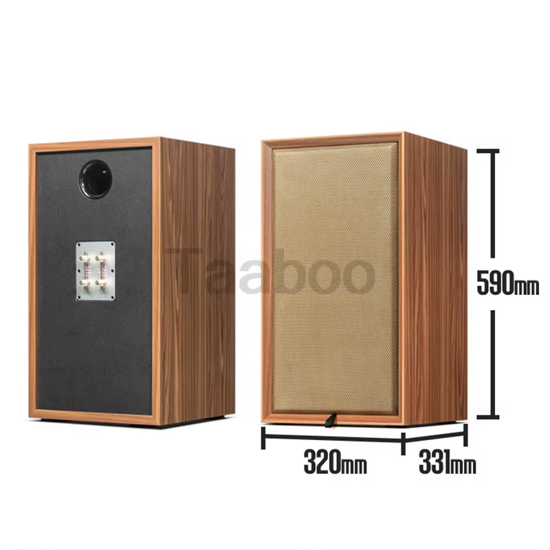 8-Inch Three-Way Labyrinth Speaker Enclosure for Bookshelf and DIY Hi-Fi Audio Applications - Handmade Wooden Passive Speaker Box