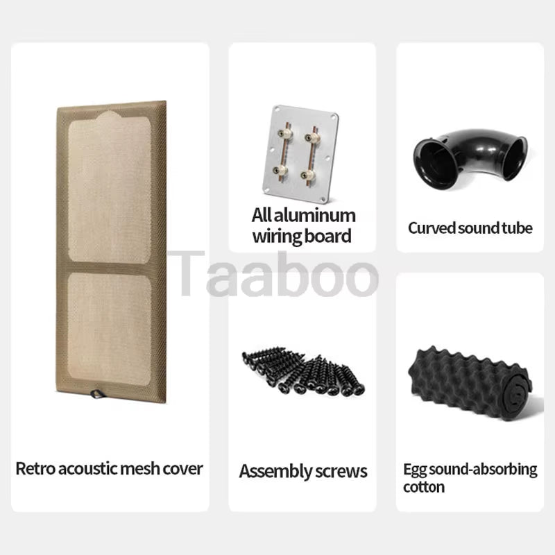 8-Inch Three-Way Labyrinth Speaker Enclosure for Bookshelf and DIY Hi-Fi Audio Applications - Handmade Wooden Passive Speaker Box