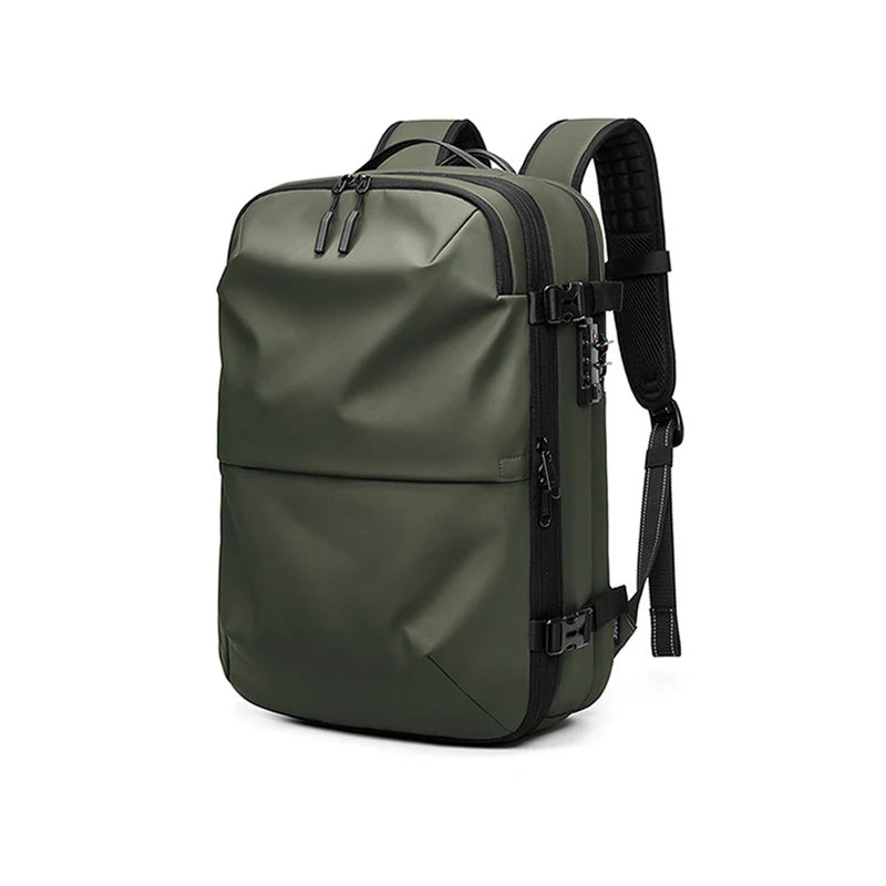 Men's Travel Backpack with Vacuum Compression - 17-Inch Laptop Business Backpack with Large Capacity for School and Hiking