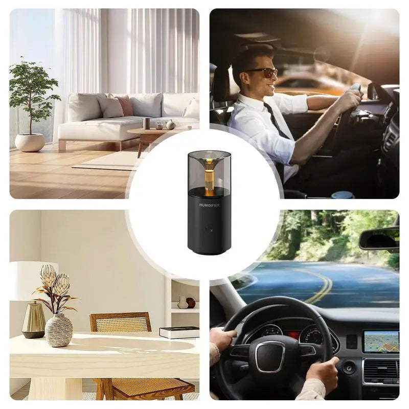 Portable USB Car Aromatherapy Diffuser and Humidifier for Office and Vehicle Use