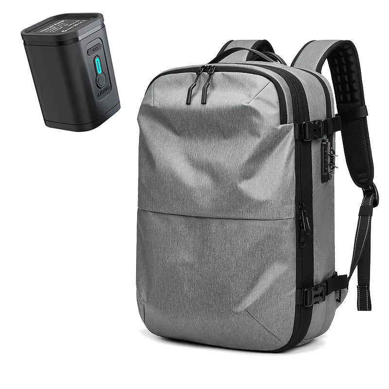 Men's Travel Backpack with Vacuum Compression - 17-Inch Laptop Business Backpack with Large Capacity for School and Hiking