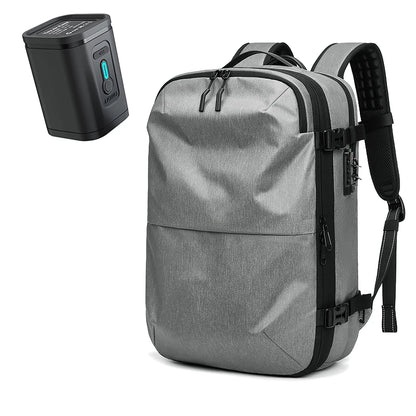 Men's Travel Backpack with Vacuum Compression - 17-Inch Laptop Business Backpack with Large Capacity for School and Hiking
