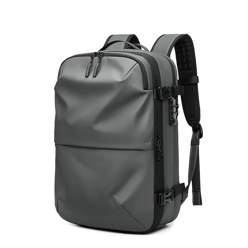 Men's Travel Backpack with Vacuum Compression - 17-Inch Laptop Business Backpack with Large Capacity for School and Hiking