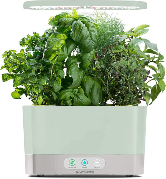 Harvest Indoor Hydroponic Garden System with LED Grow Light and Herb Kit, Accommodates Up to 6 Pods, Sage