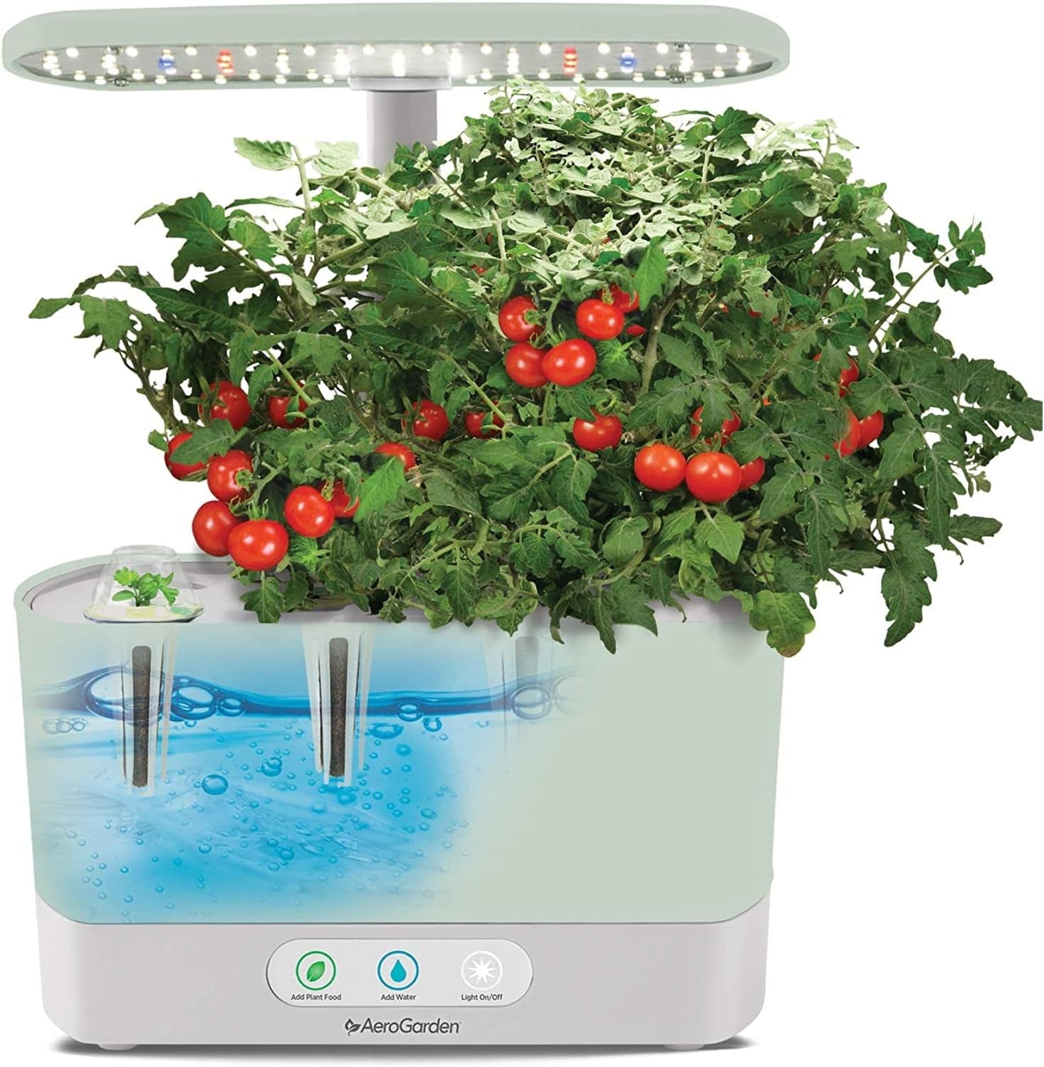 Harvest Indoor Hydroponic Garden System with LED Grow Light and Herb Kit, Accommodates Up to 6 Pods, Sage