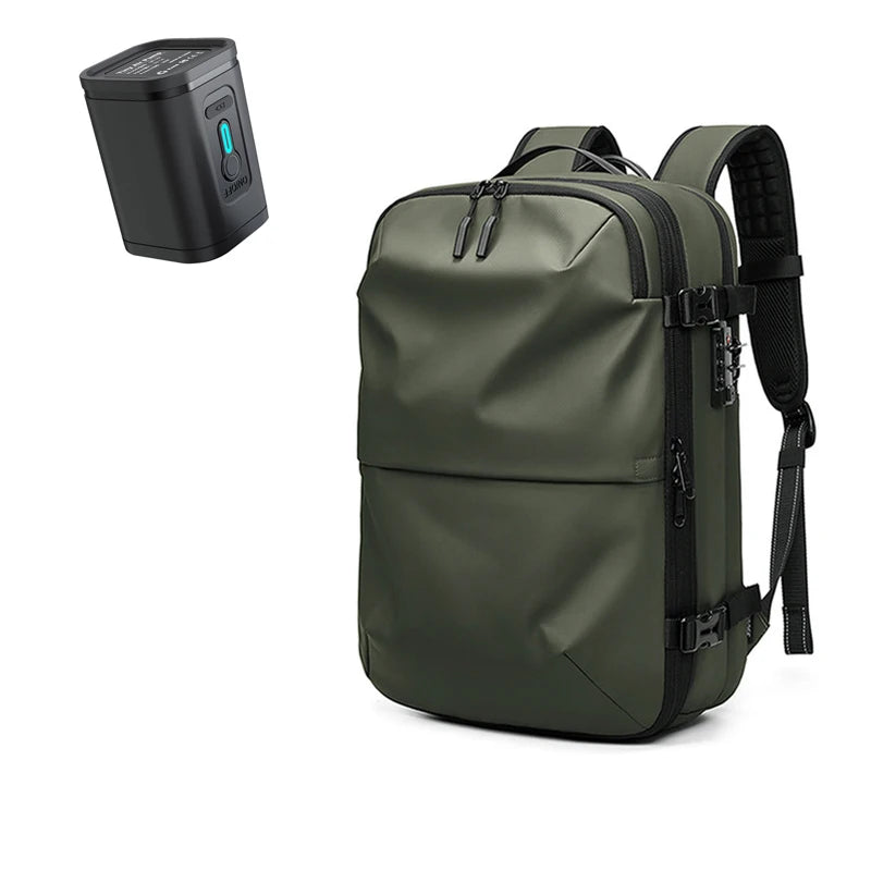 Men's Travel Backpack with Vacuum Compression - 17-Inch Laptop Business Backpack with Large Capacity for School and Hiking