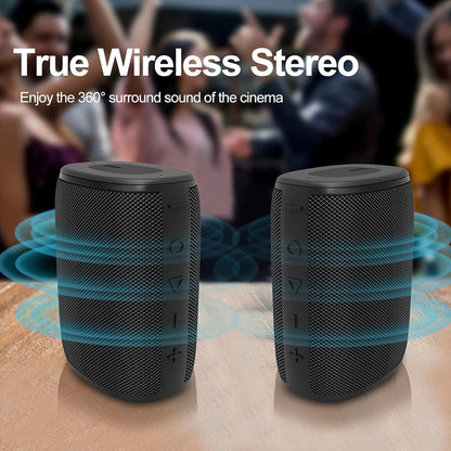 H3 Portable Bluetooth 5.0 Wireless Speaker with HD Stereo Sound, IPX7 Waterproof Rating, 15-Hour Playtime, USB-C Charging, and TWS Pairing for Home and Outdoor Use