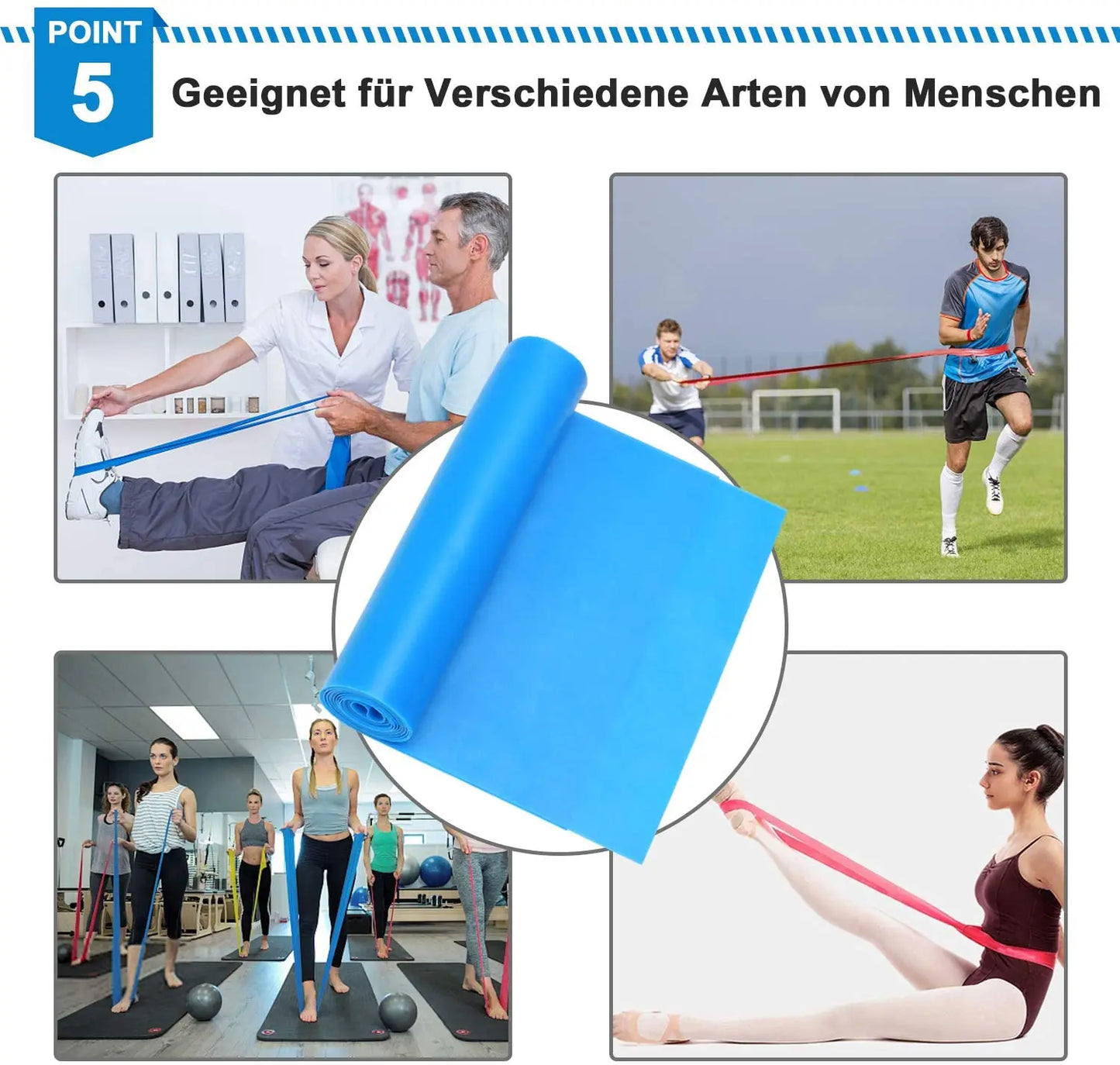 Professional Resistance Bands Set - 3 Pcs Elastic Fitness Tapes for Yoga, Pilates, Crossfit, and Stretching Workouts