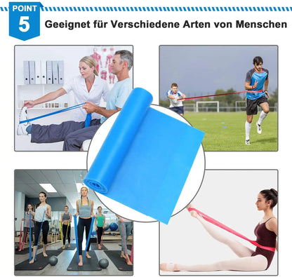 Professional Resistance Bands Set - 3 Pcs Elastic Fitness Tapes for Yoga, Pilates, Crossfit, and Stretching Workouts