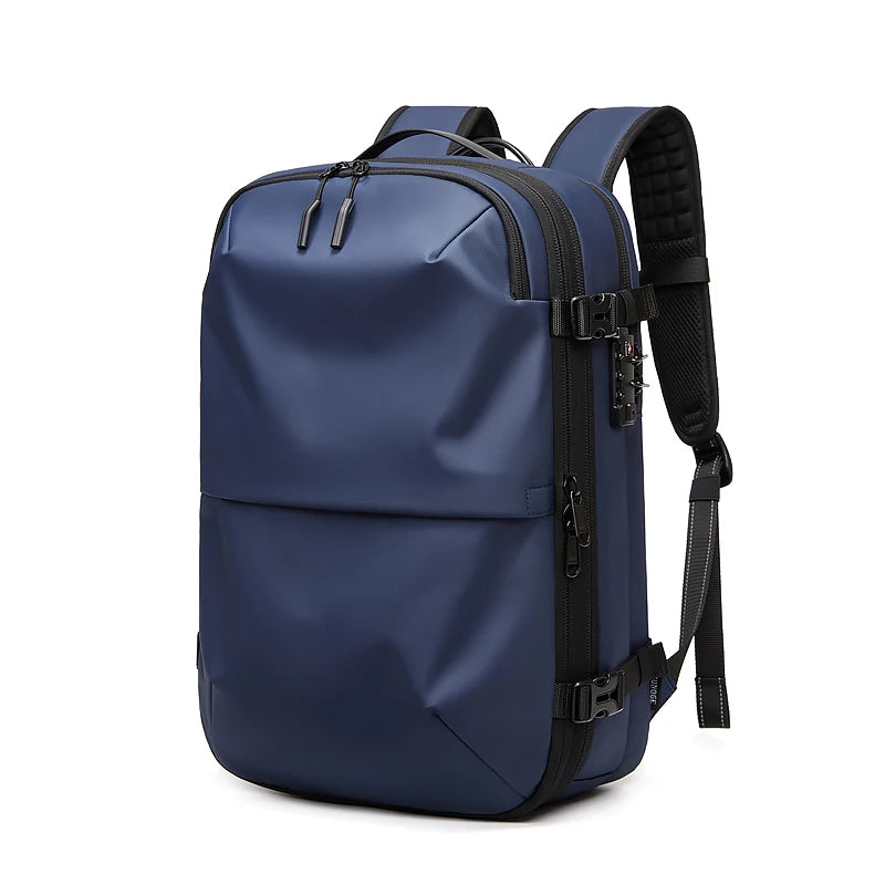Men's Travel Backpack with Vacuum Compression - 17-Inch Laptop Business Backpack with Large Capacity for School and Hiking