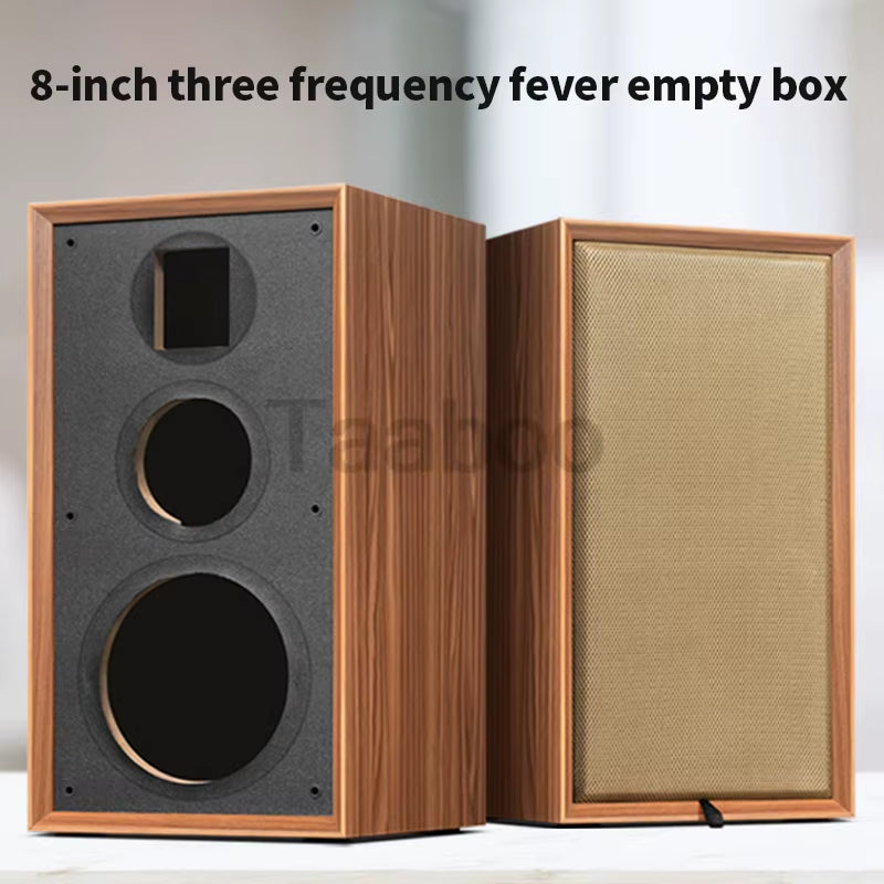 8-Inch Three-Way Labyrinth Speaker Enclosure for Bookshelf and DIY Hi-Fi Audio Applications - Handmade Wooden Passive Speaker Box