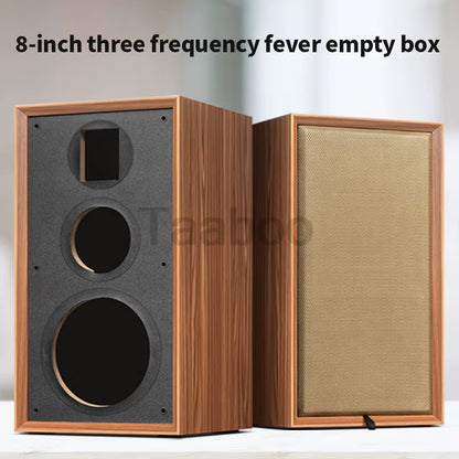 8-Inch Three-Way Labyrinth Speaker Enclosure for Bookshelf and DIY Hi-Fi Audio Applications - Handmade Wooden Passive Speaker Box