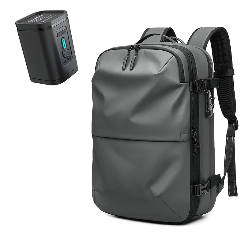 Men's Travel Backpack with Vacuum Compression - 17-Inch Laptop Business Backpack with Large Capacity for School and Hiking
