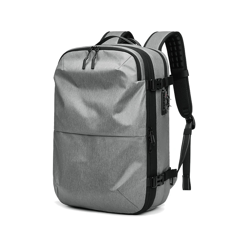Men's Travel Backpack with Vacuum Compression - 17-Inch Laptop Business Backpack with Large Capacity for School and Hiking