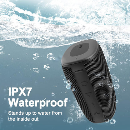H3 Portable Bluetooth 5.0 Wireless Speaker with HD Stereo Sound, IPX7 Waterproof Rating, 15-Hour Playtime, USB-C Charging, and TWS Pairing for Home and Outdoor Use