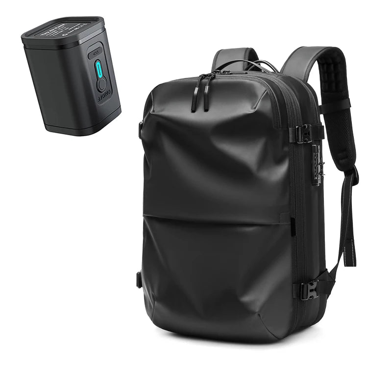 Men's Travel Backpack with Vacuum Compression - 17-Inch Laptop Business Backpack with Large Capacity for School and Hiking