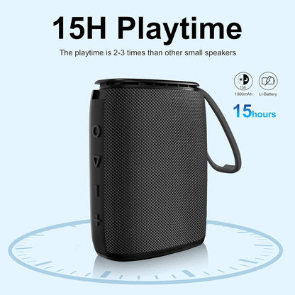 H3 Portable Bluetooth 5.0 Wireless Speaker with HD Stereo Sound, IPX7 Waterproof Rating, 15-Hour Playtime, USB-C Charging, and TWS Pairing for Home and Outdoor Use